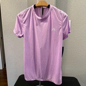 adidas Women's Bliss Lilac Purple Short Sleeve Tech Tee Shirt sz XL NWT